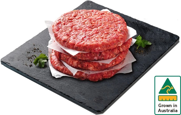 Australian BBQ Beef Burgers 500g