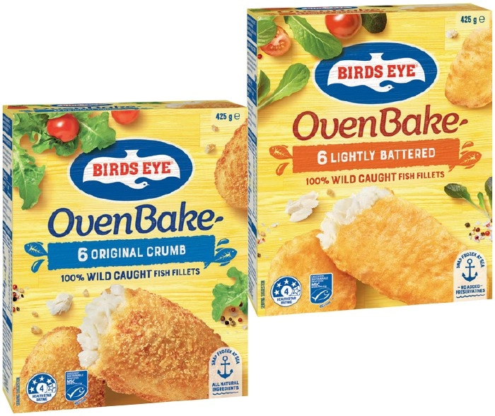 Birds Eye Oven Bake Fish Fillets 425g Selected Varieties