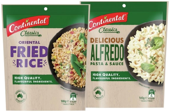 Continental Family Pack Pasta & Sauce 145-170g, Rice 180-190g or Creamy Cheesy Mash Potato 110g Selected Varieties