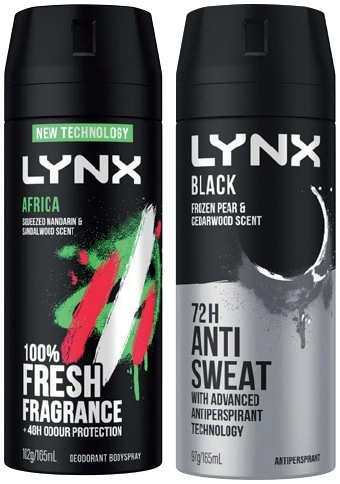 Lynx Antiperspirant or Deodorant Body Spray 165mL Selected Varieties