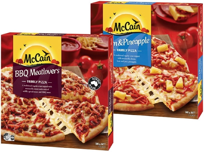 McCain Family Pizza 490‑500g Selected Varieties