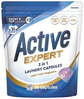 Active Expert 3 in 1 Laundry Capsules 36 Pack