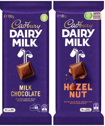 Cadbury Chocolate Block 150‑190g Selected Varieties