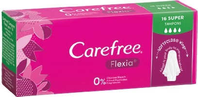 Carefree Flexia Super Tampons 16 Pack*