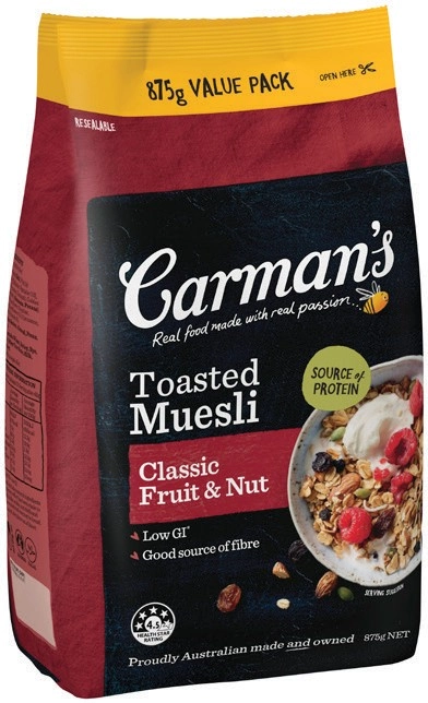 Carman's Muesli 875g Selected Varieties