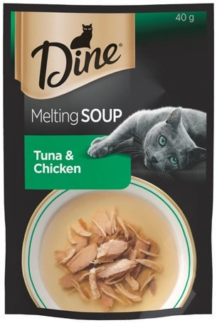 Dine Melting Soup or Fine Flakes Cat Food 35‑40g Selected Varieties