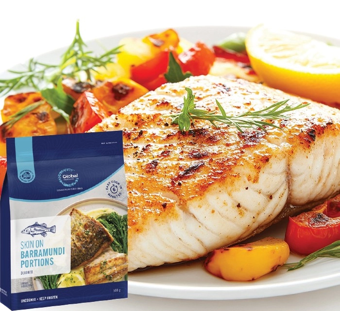 Global Seafoods Skin On Barramundi Portions 500g