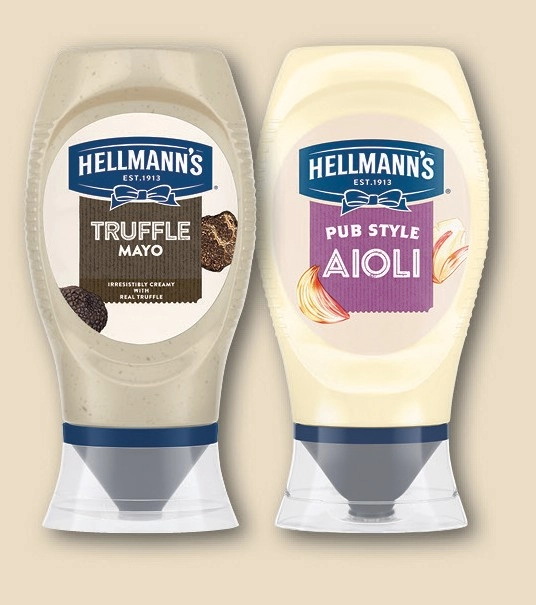 Hellmann's Mayo or Garlic Aioli 251‑252g Selected Varieties