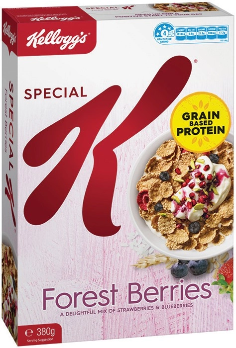 Kellogg's Special K Forest Berries 380g or High Fibre Cereal 385g