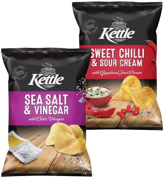 Kettle Potato Chips 135‑165g Selected Varieties