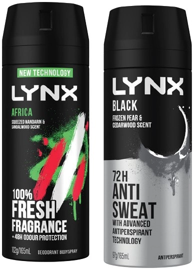 Lynx Antiperspirant or Deodorant Body Spray 165mL Selected Varieties