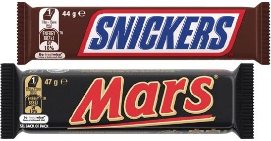 Mars Medium Bars 44‑56g, M&M’s 35‑49g, Skittles 30g Selected Varieties