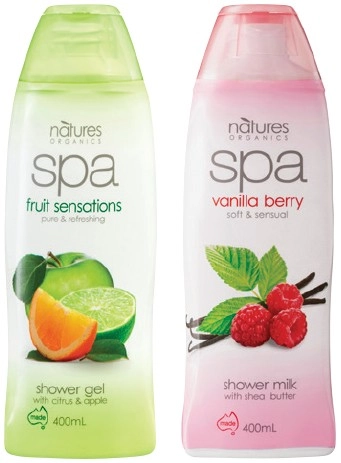 Natures Organics Spa Shower Milk or Gel 400mL Selected Varieties