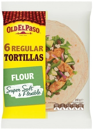 Old El Paso Regular Tortillas Wholegrain or Flour 6 Pack