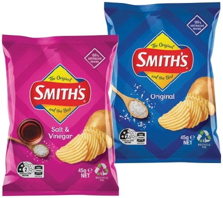 Smith's Chips, Twisties or Doritos 45g Selected Varieties