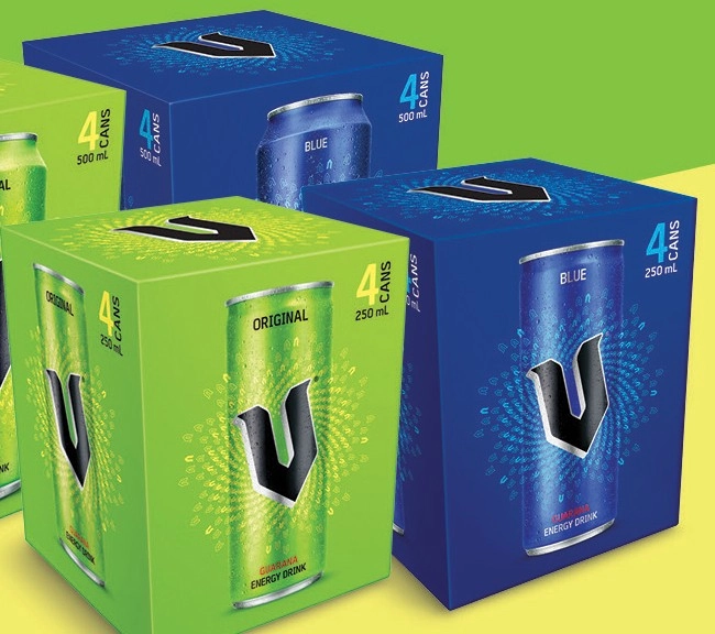 V Energy Drink 4x250mL Selected Varieties