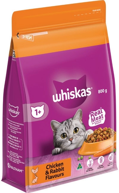 Whiskas Dry Cat Food 800g Selected Varieties