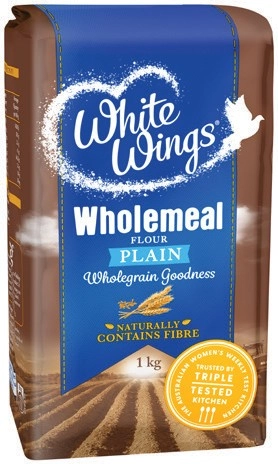 White Wings Wholemeal Plain Flour or Self Raising Flour 1kg