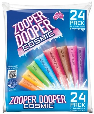 Zooper Dooper Ice Tubes 24 Pack Selected Varieties