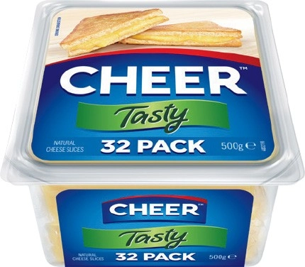 Cheer Cheese Slices 32 Pack Selected Varieties