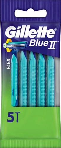 Gillette Blue Ii Plus Pivot Disposable Razors 5 Pack