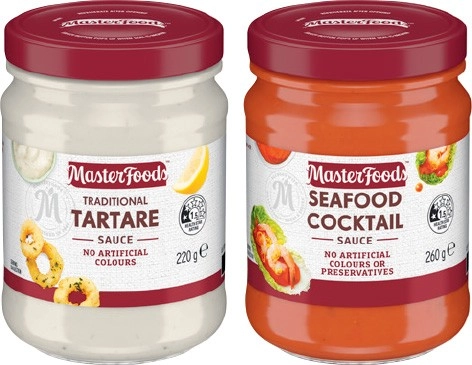 MasterFoods Seafood Cocktail 260g, Tartare Sauce 220g or Mint Jelly 290g