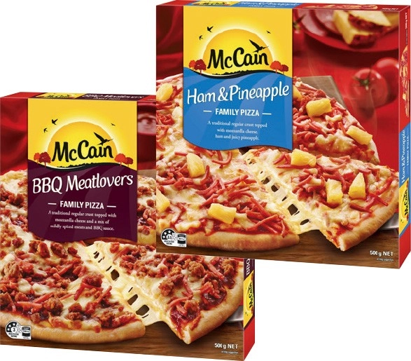 McCain Family Pizza 490‑500g Selected Varieties