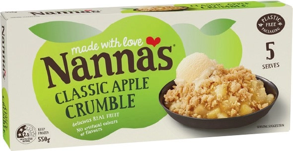 Nanna’s Fruit Crumble 550g Selected Varieties