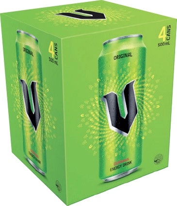 V Energy Drink 4x500mL Selected Varieties