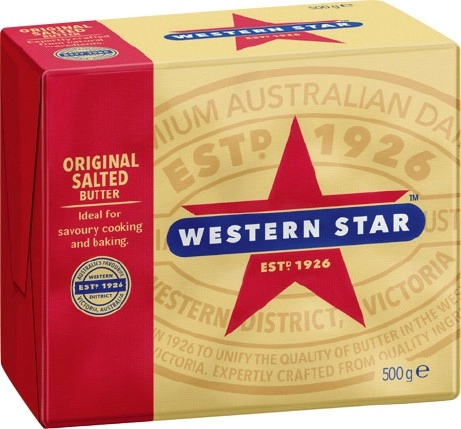 Western Star Butter Block 500g Selected Varieties