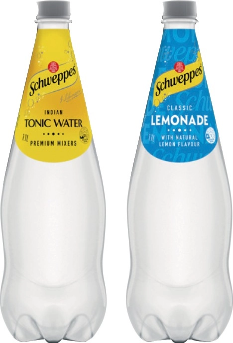 Schweppes Mixers, Soft Drink or Natural Mineral Water 1.1 Litre Selected Varieties