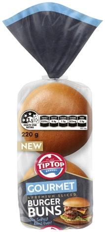 Tip Top Burger Buns 4 Pack Selected Varieties