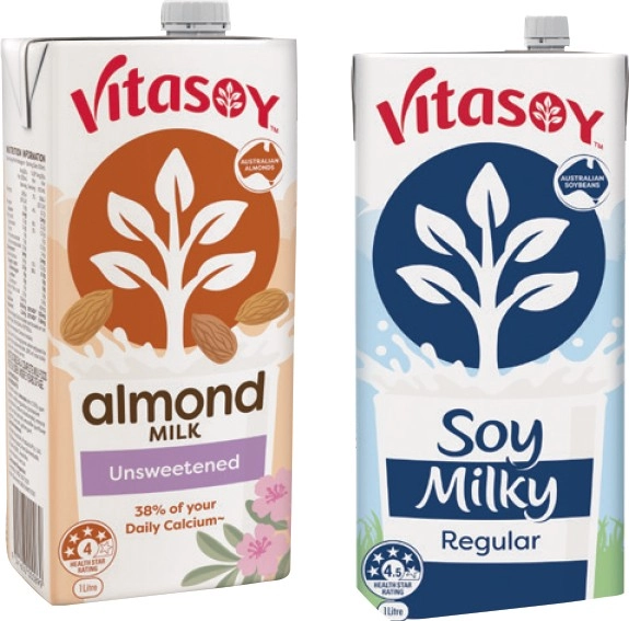 Vitasoy Almond, Oat or Soy Milk 1 Litre Selected Varieties