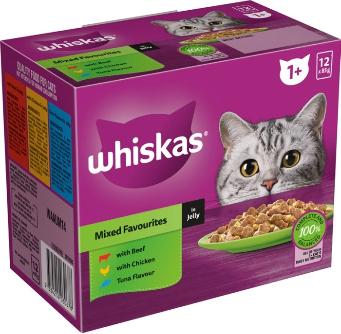 Whiskas Favourites Wet Cat Food 12x85g Selected Varieties