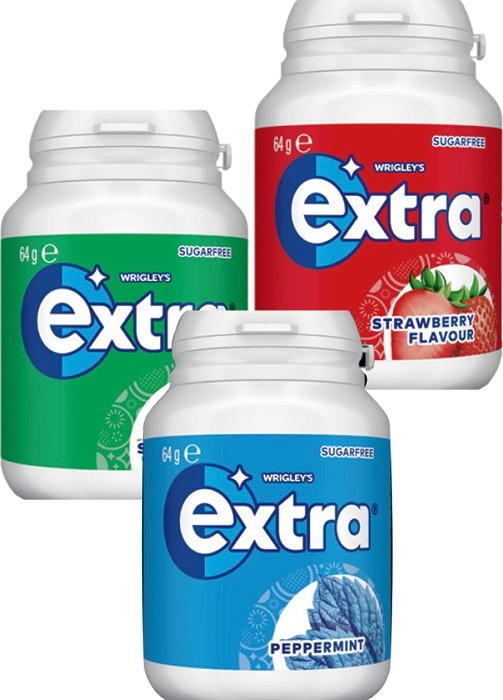 Wrigley’s Extra Gum 64g, Extra White 67g or Extra Eclipse 93g Selected Varieties