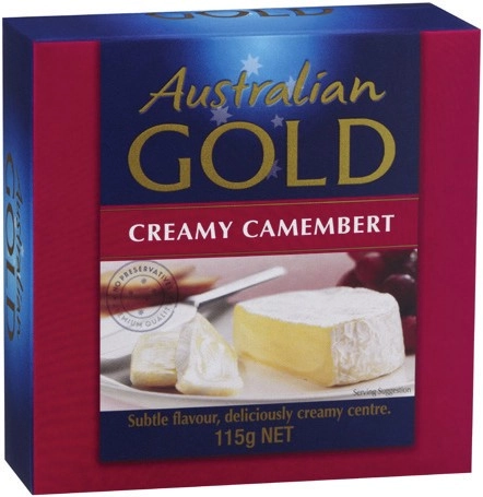 Australian Gold Creamy Camembert or Brie Cheese 115g