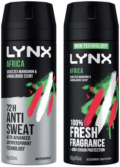 Lynx Deodorant Body Spray or Antiperspirant 165mL Selected Varieties