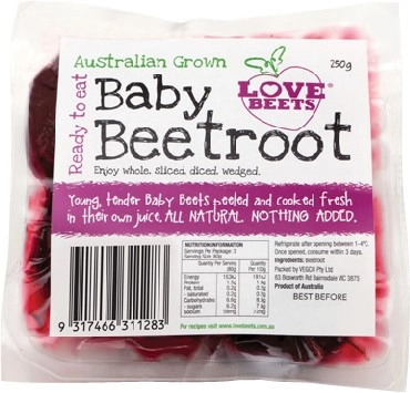 Australian Love Beets Baby Beetroot 250g