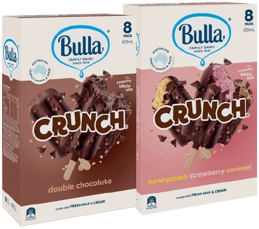 Bulla Ice Cream Sticks 8 Pack or Frozen Yoghurt 8-14 Pack Selected Varieties