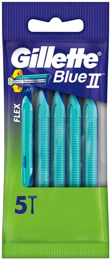 Gillette Blue II Plus Pivot Disposable Razors 5 Pack