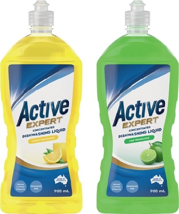 Active Expert Dishwashing Liquid 900mL Selected Varieties