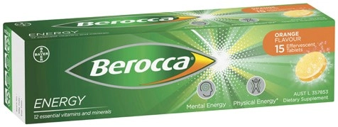 Berocca Energy Effervescent Tablets 15 Pack Selected Varieties*