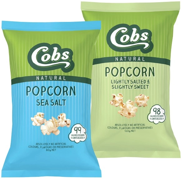 Cobs Natural Popcorn 70-120g Selected Varieties