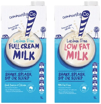 Community Co Milk Lactose Free Milk 1 Litre Selected Varieties