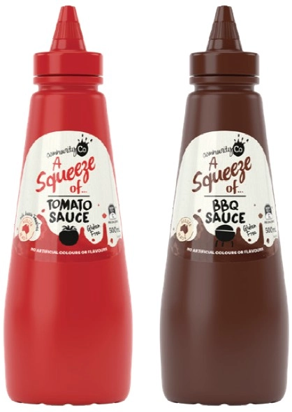 Community Co Tomato or BBQ Sauce 500mL