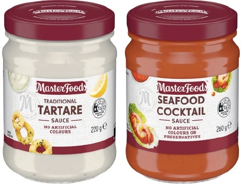 MasterFoods Seafood Cocktail 260g, Tartare Sauce 220g or Mint Jelly 290g