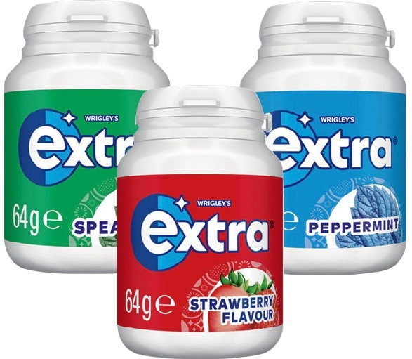 Wrigley’s Extra Gum 64g, Extra White 67g or Extra Eclipse 93g Selected Varieties