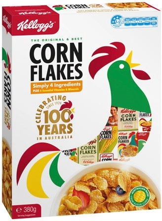 Kellogg’s Corn Flakes 380g or Rice Bubbles 250g