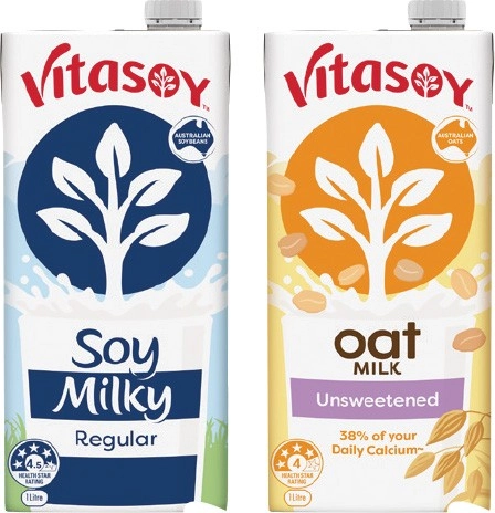 Vitasoy Milky or Unsweetened 1 Litre Milk Selected Varieties