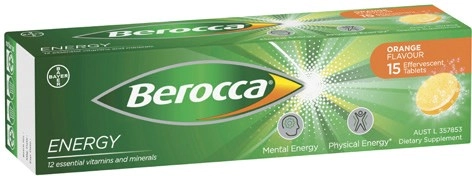 Berocca Energy Effervescent Tablets 15 Pack Selected Varieties*